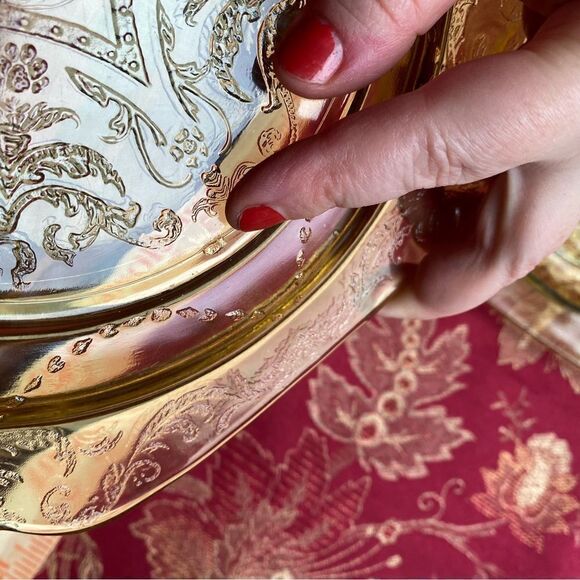 2 Depression Glass MADRID AMBER Dinner Plates Yellow 9" Federal Company lot - Picture 8 of 12